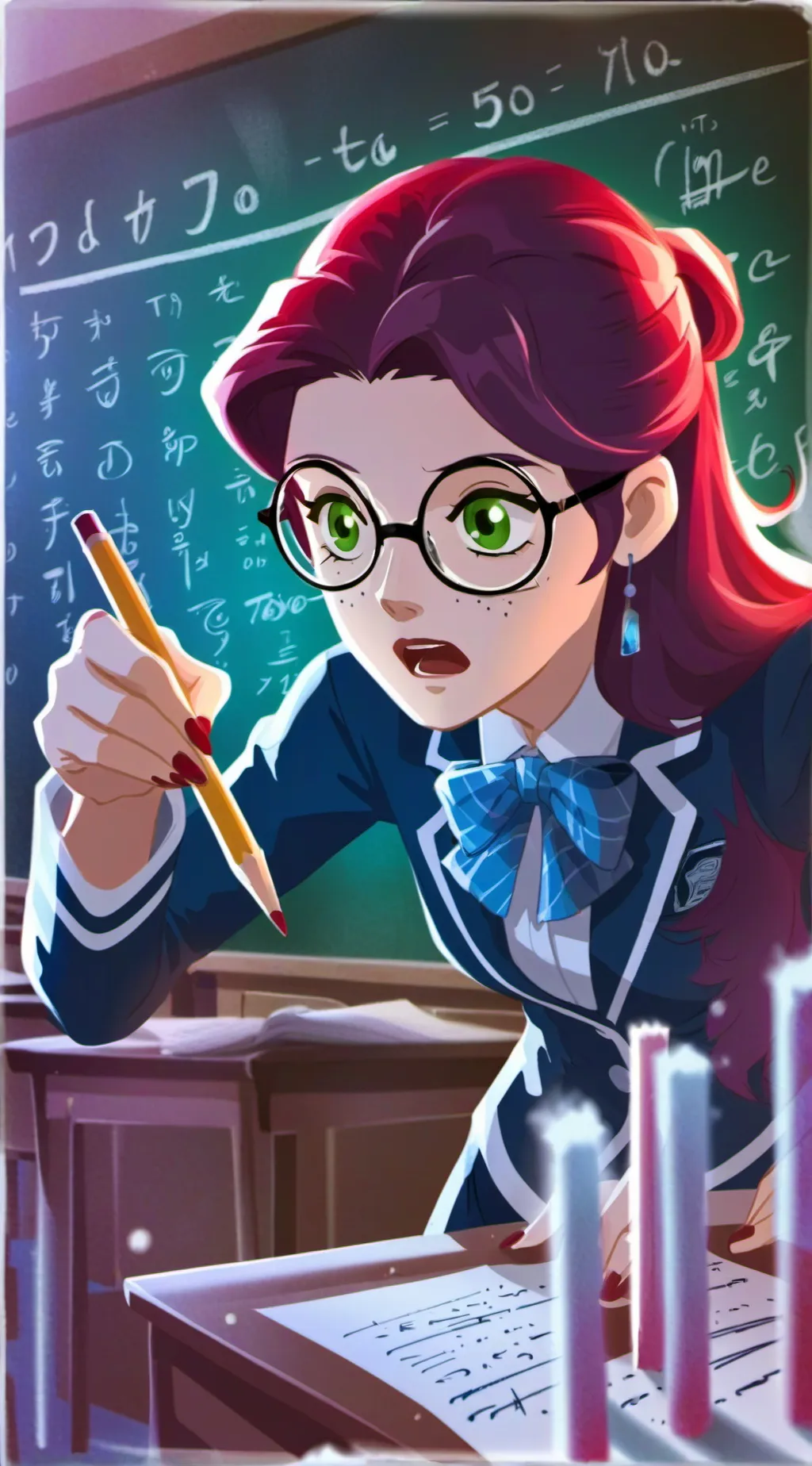 ai character: teacher moon background