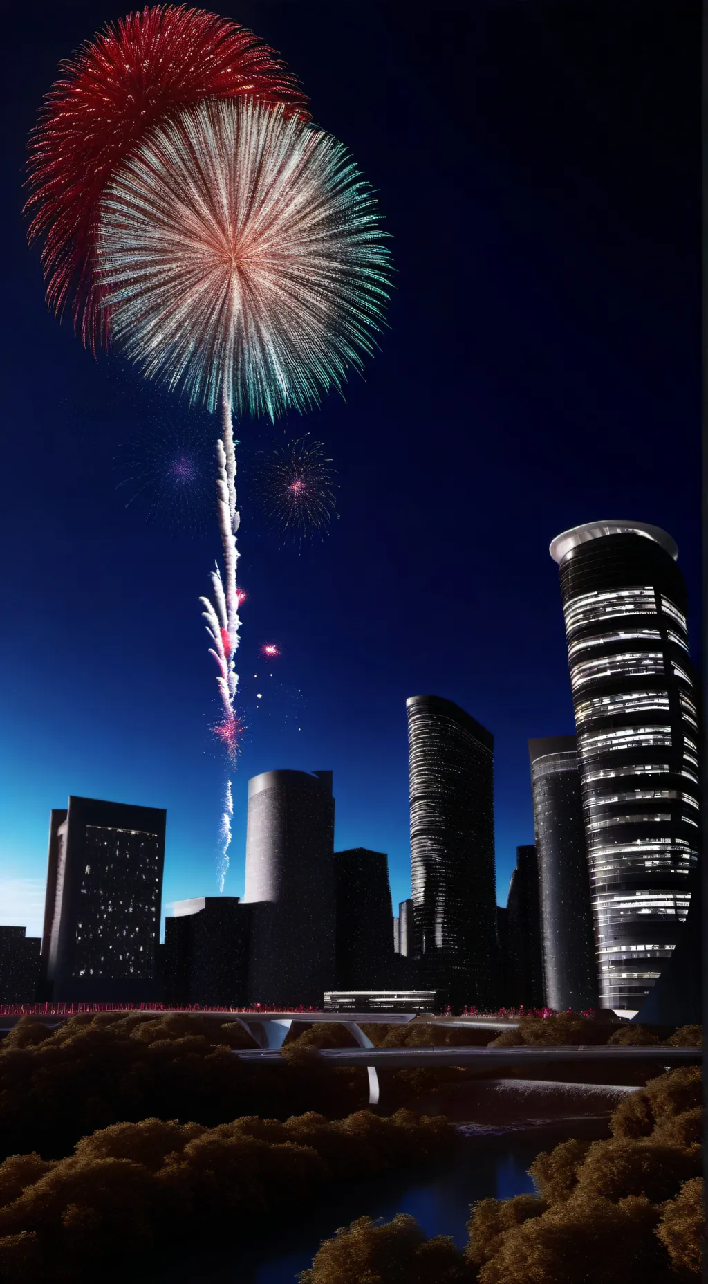 ai character: kny new years eve! background