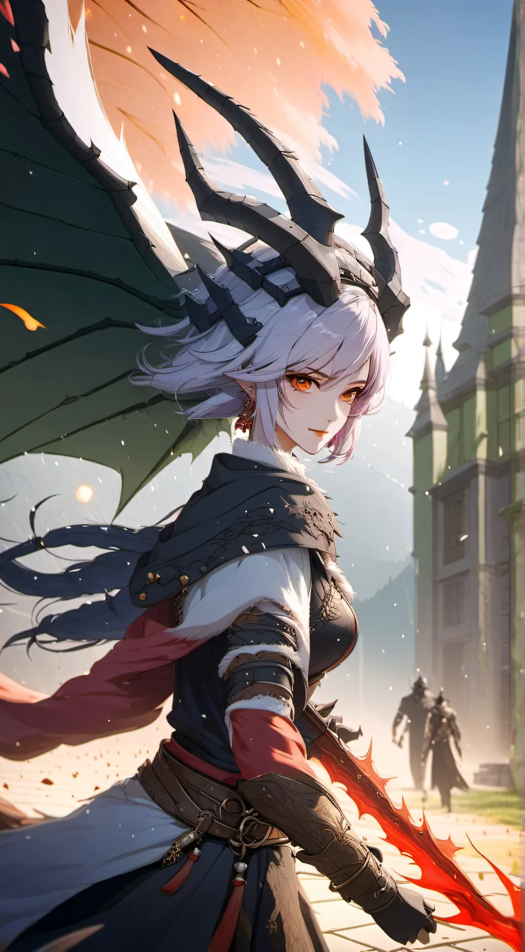 ai character: demon queen x hero background