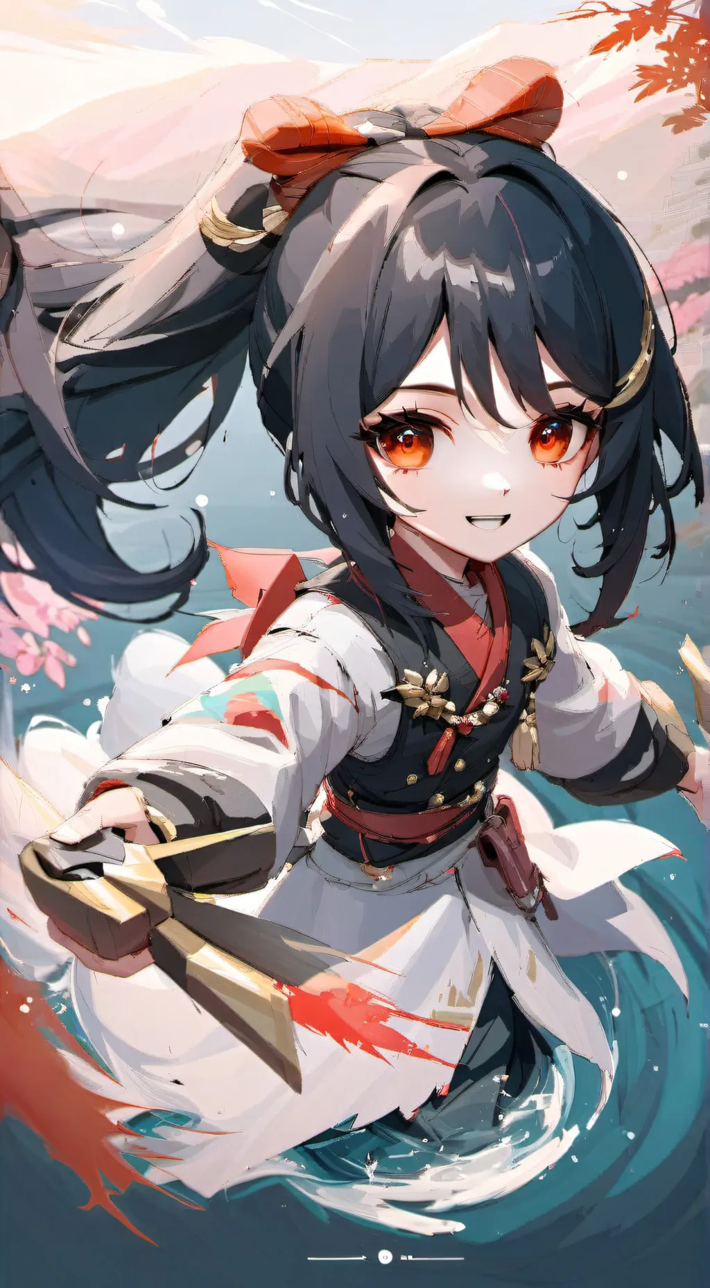 ai character: KUng FU Little Gir background