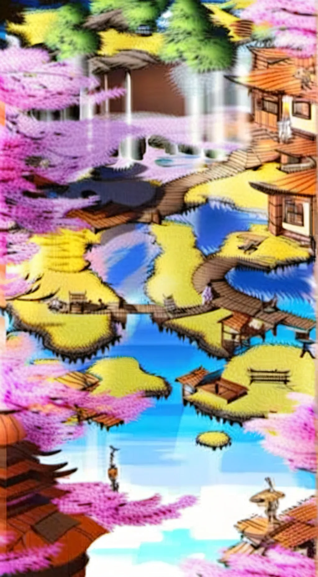 ai character: campamento anime background