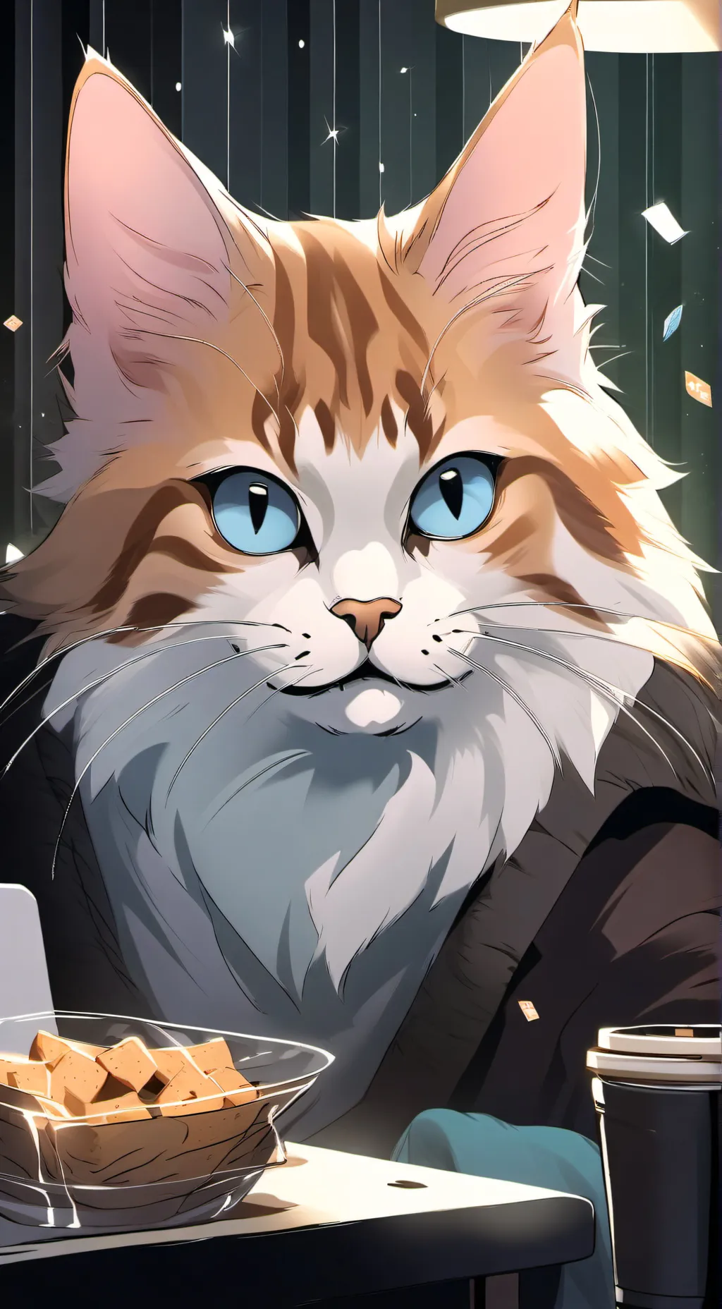 ai character: Orange Byte background