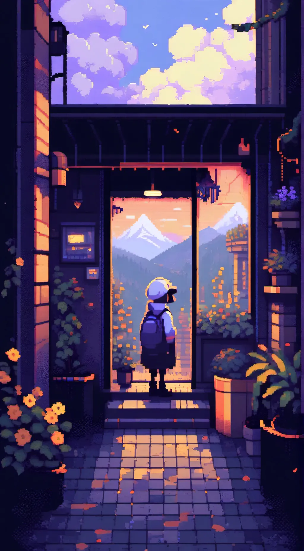 ai character: belej minekraft background