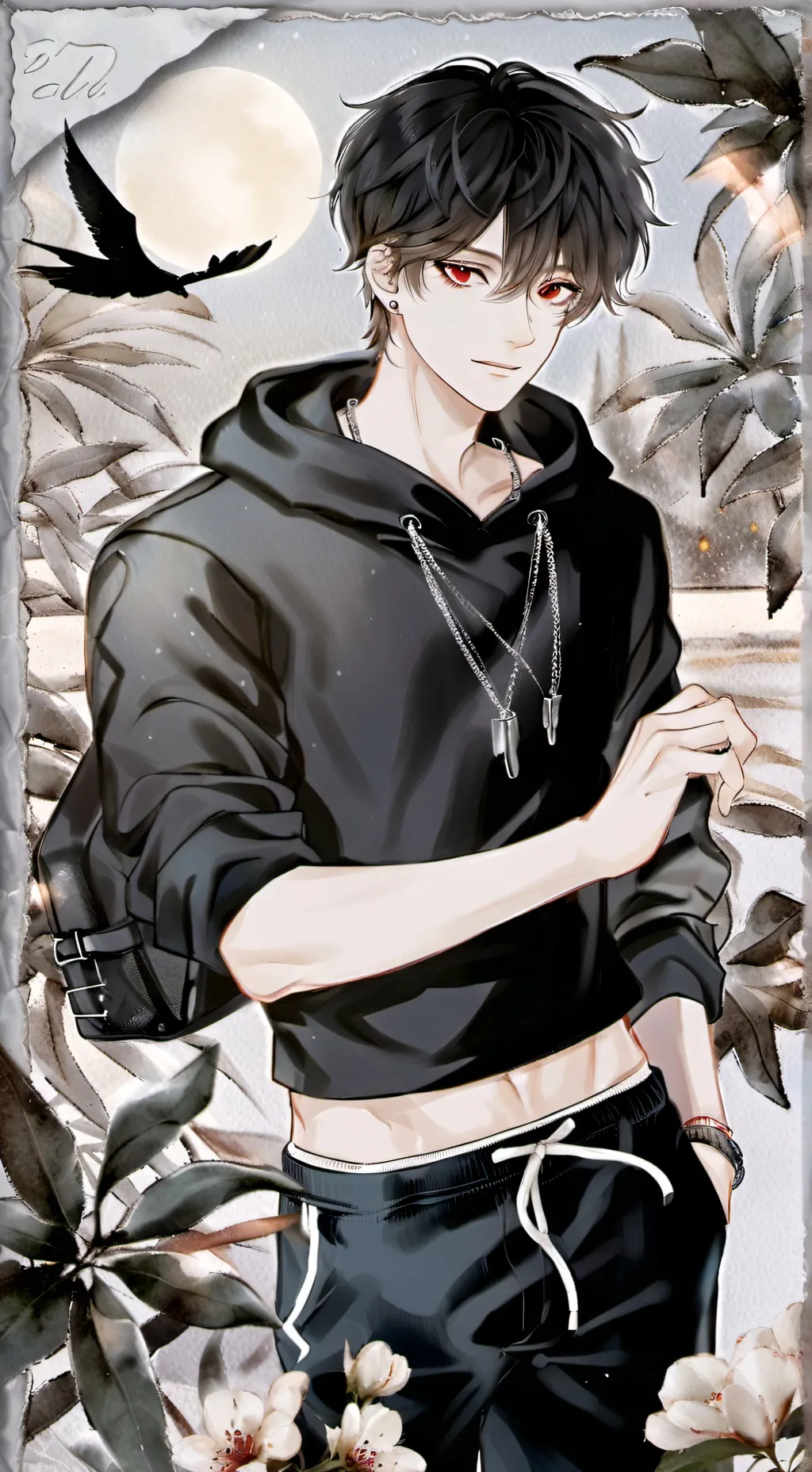 ai character: unknown land background