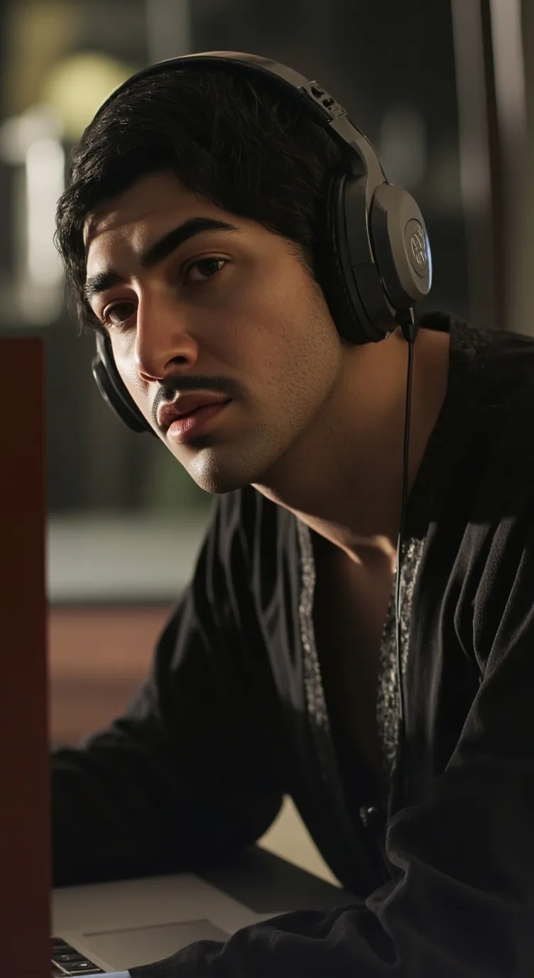 ai character: Lucas  background