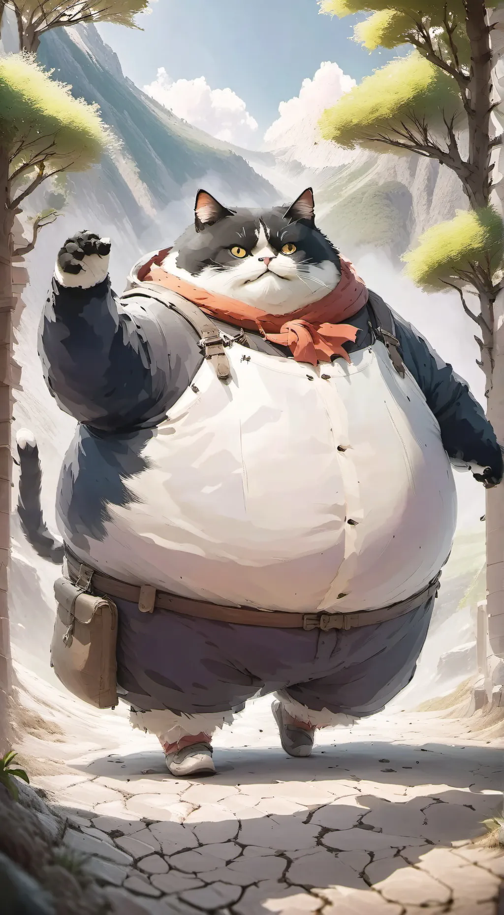 ai character: FAT CAT 9 background