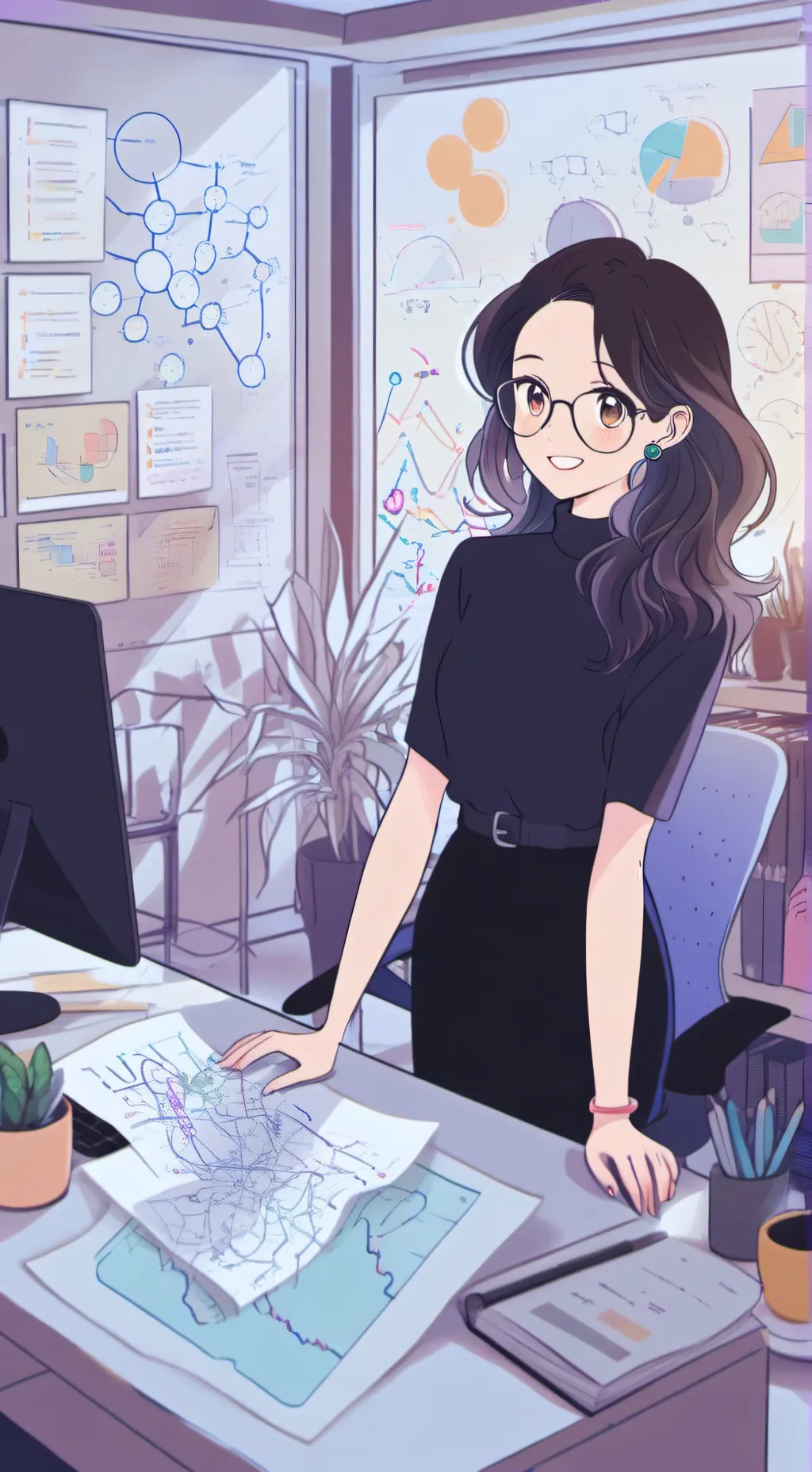 ai character: Karla Bustillos  background