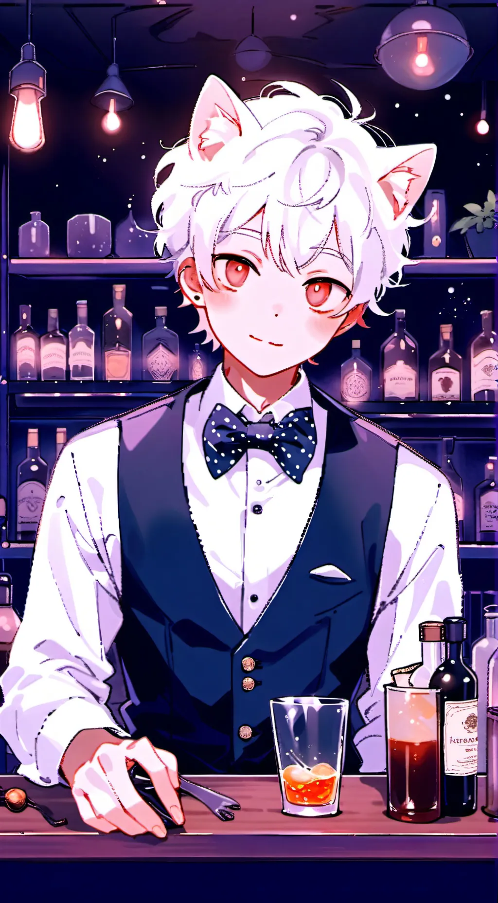 ai character: vit bartender! background