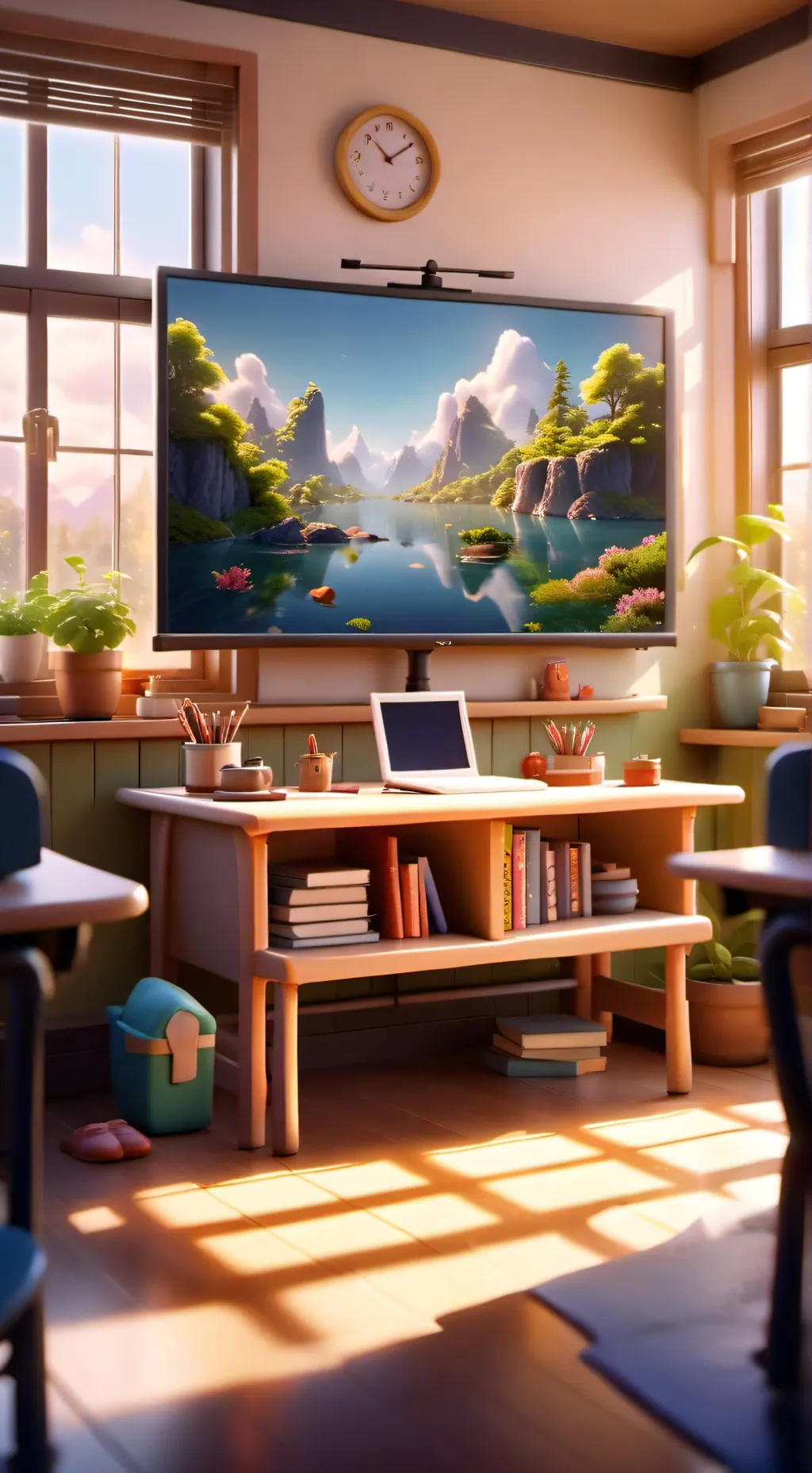 ai character: You missed school background