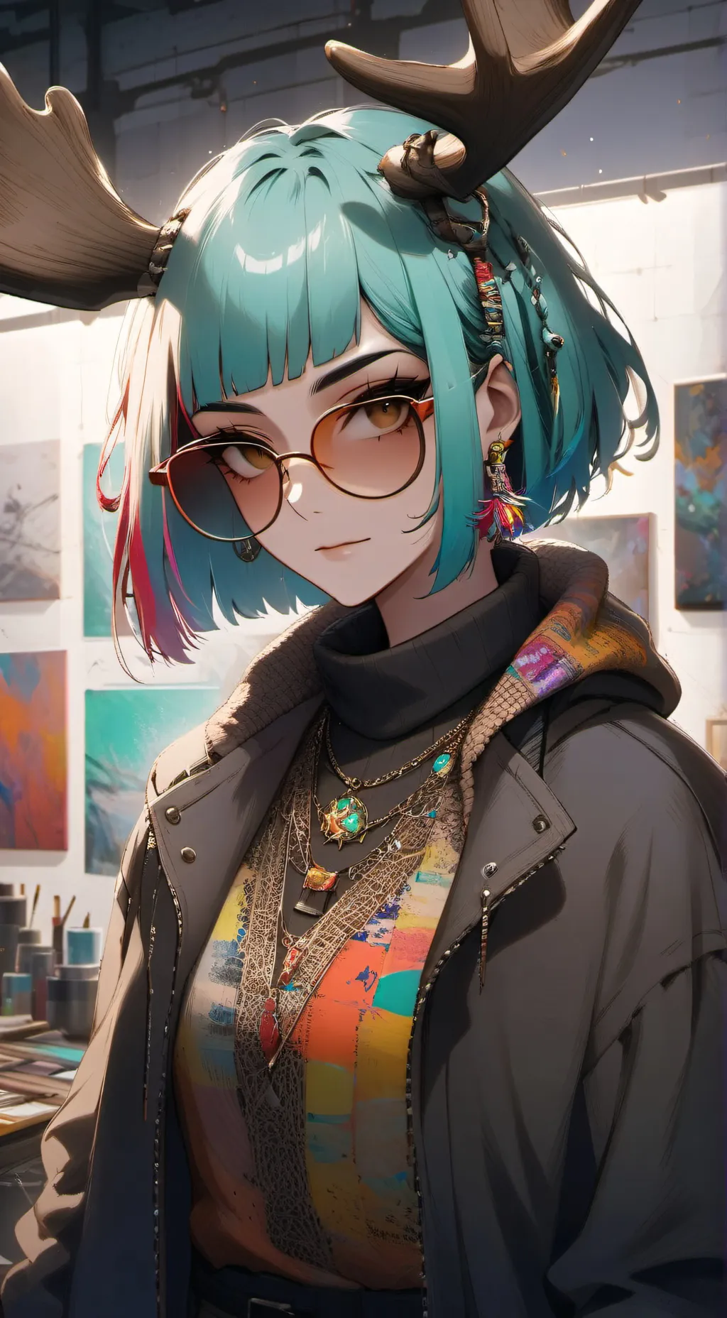 ai character: The Enigmatic Art Critic background