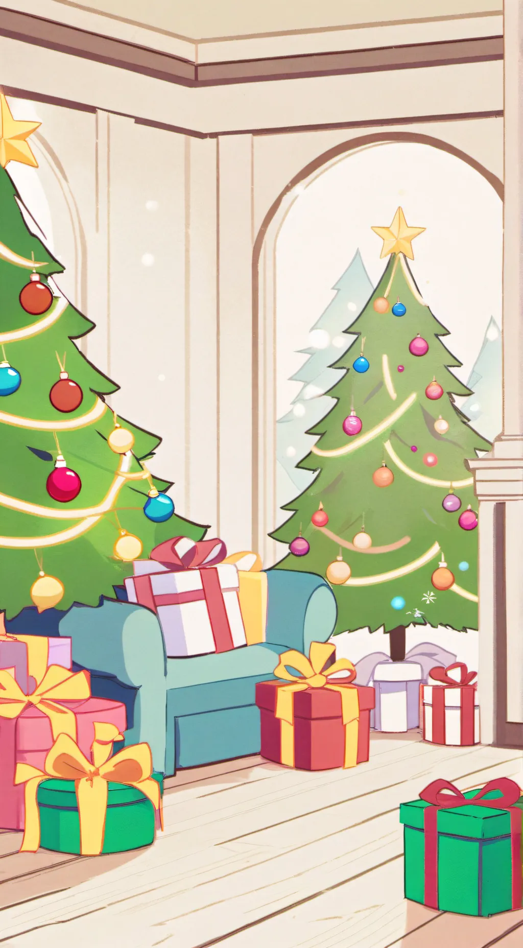 ai character: Forskean Christma background