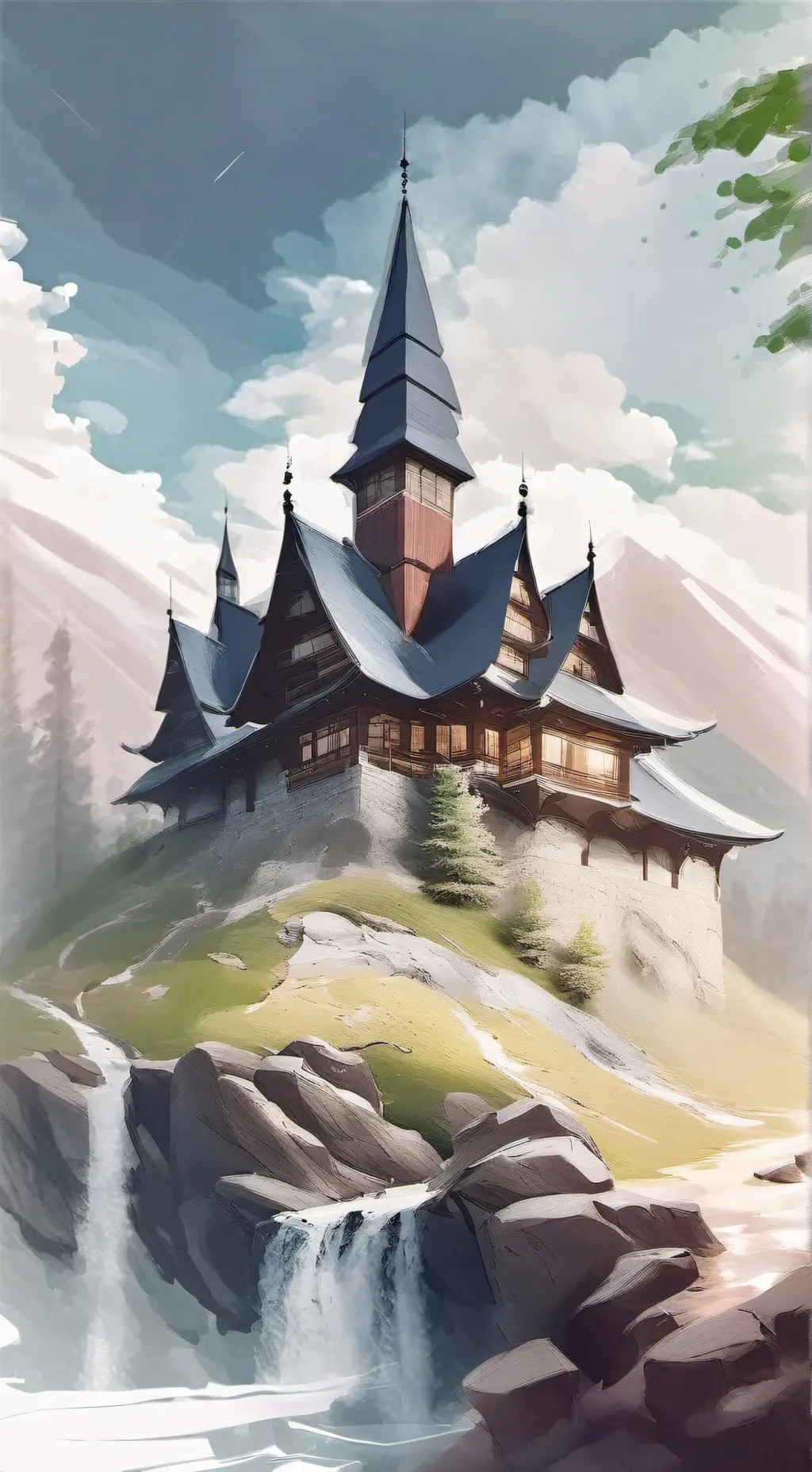 ai character: крыша background