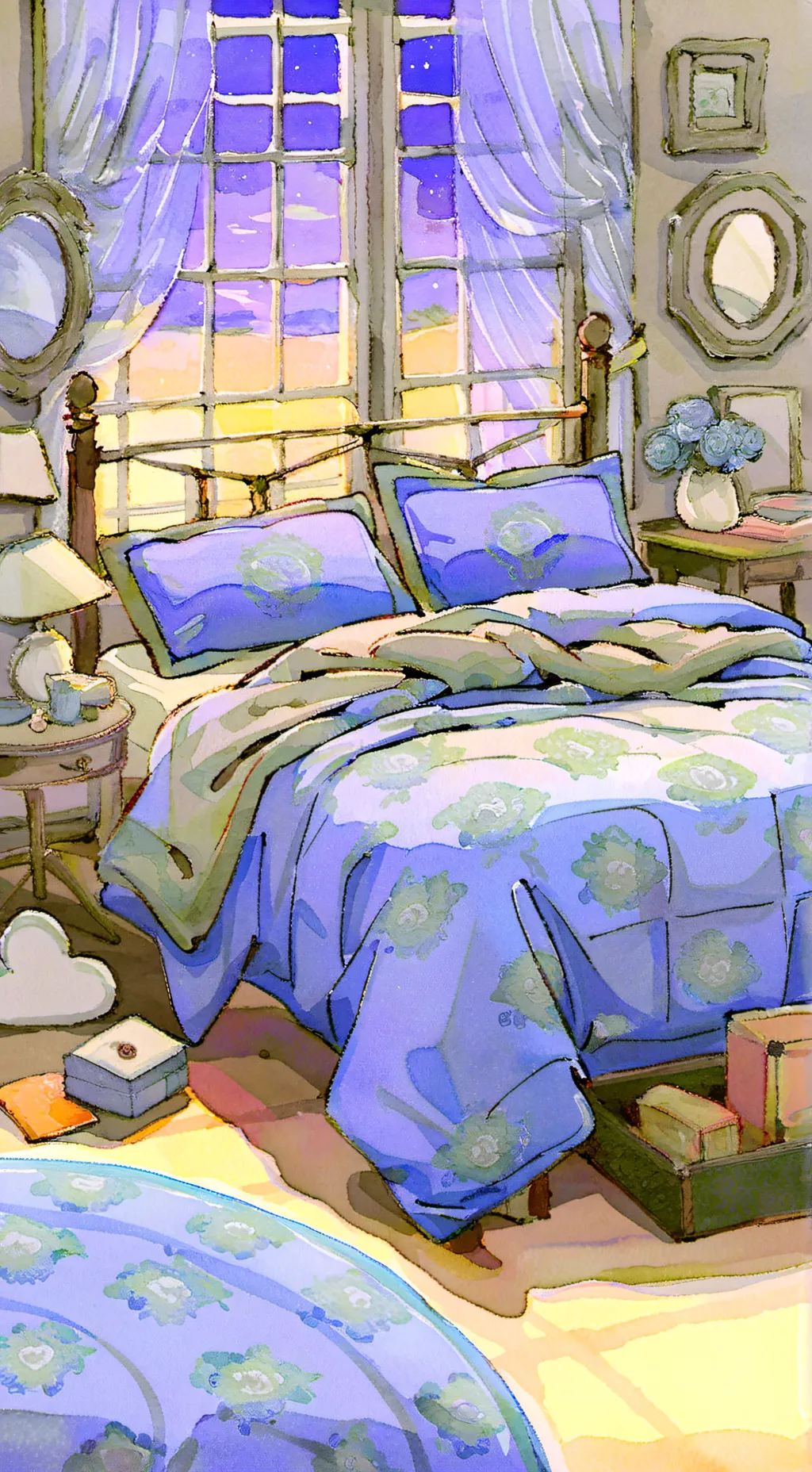 ai character: sleepover background