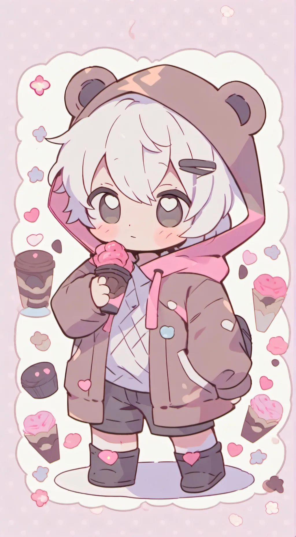 ai character: Chocobear! background