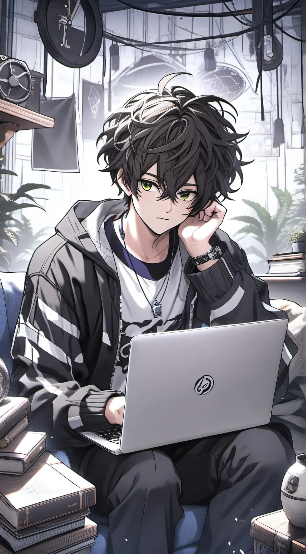 ai character: The Time-Traveling Tech Support Guru background