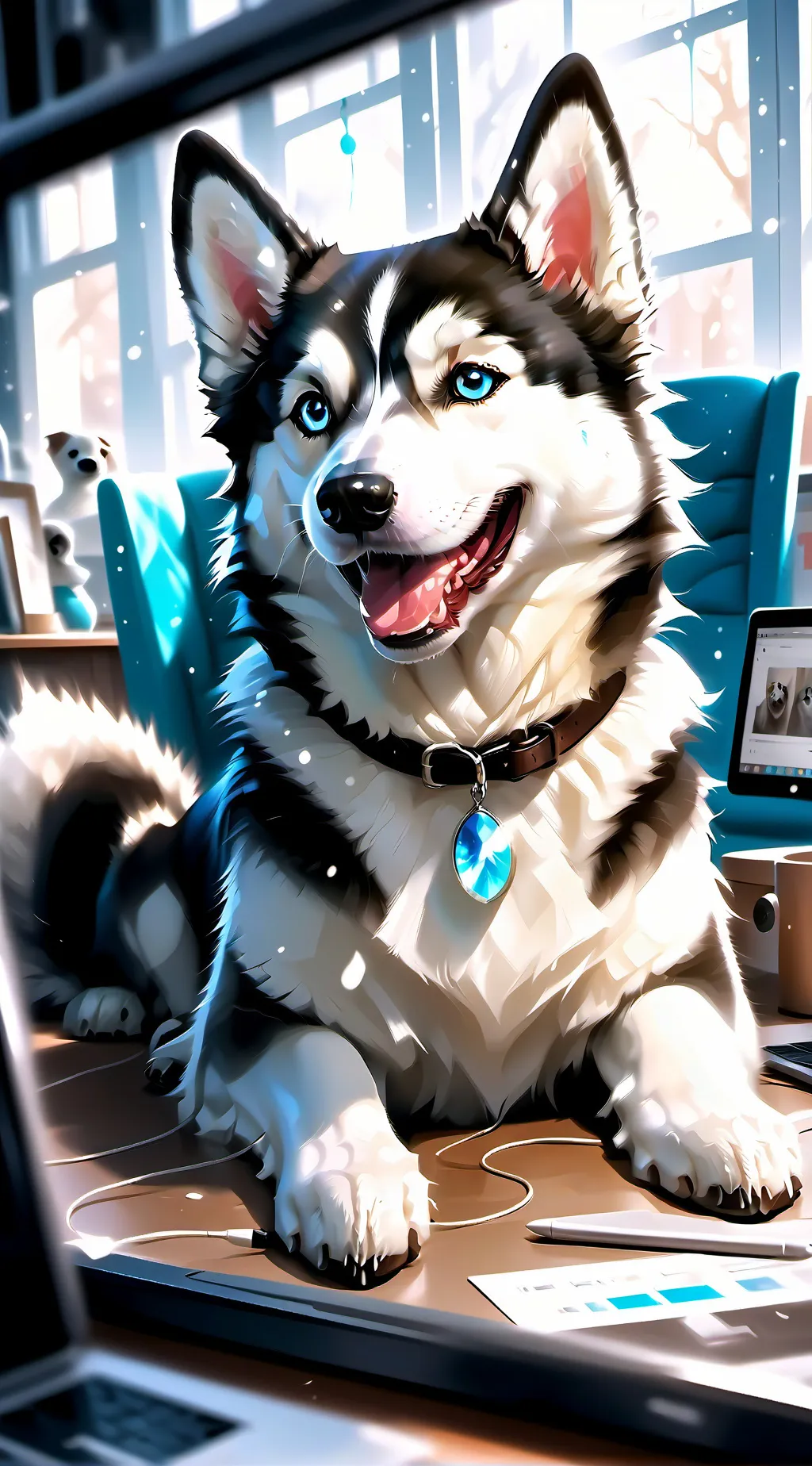 ai character: SnowDash background