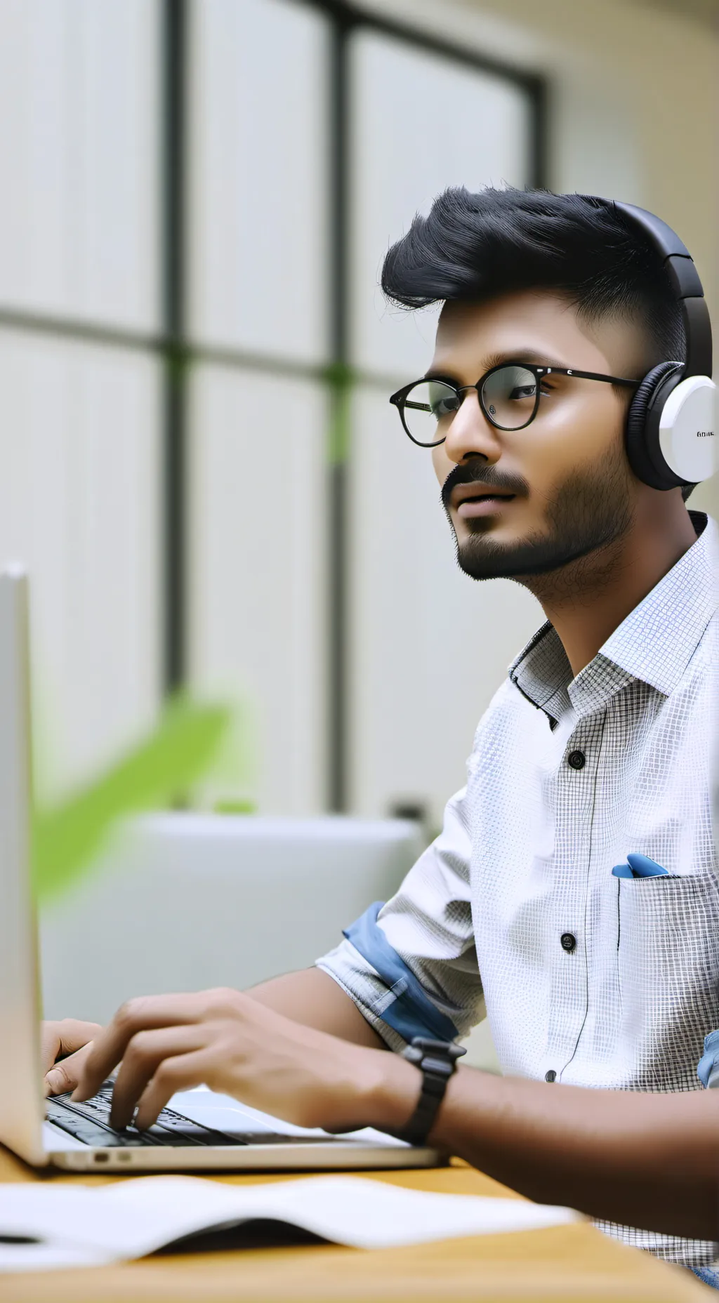 ai character: call center man background