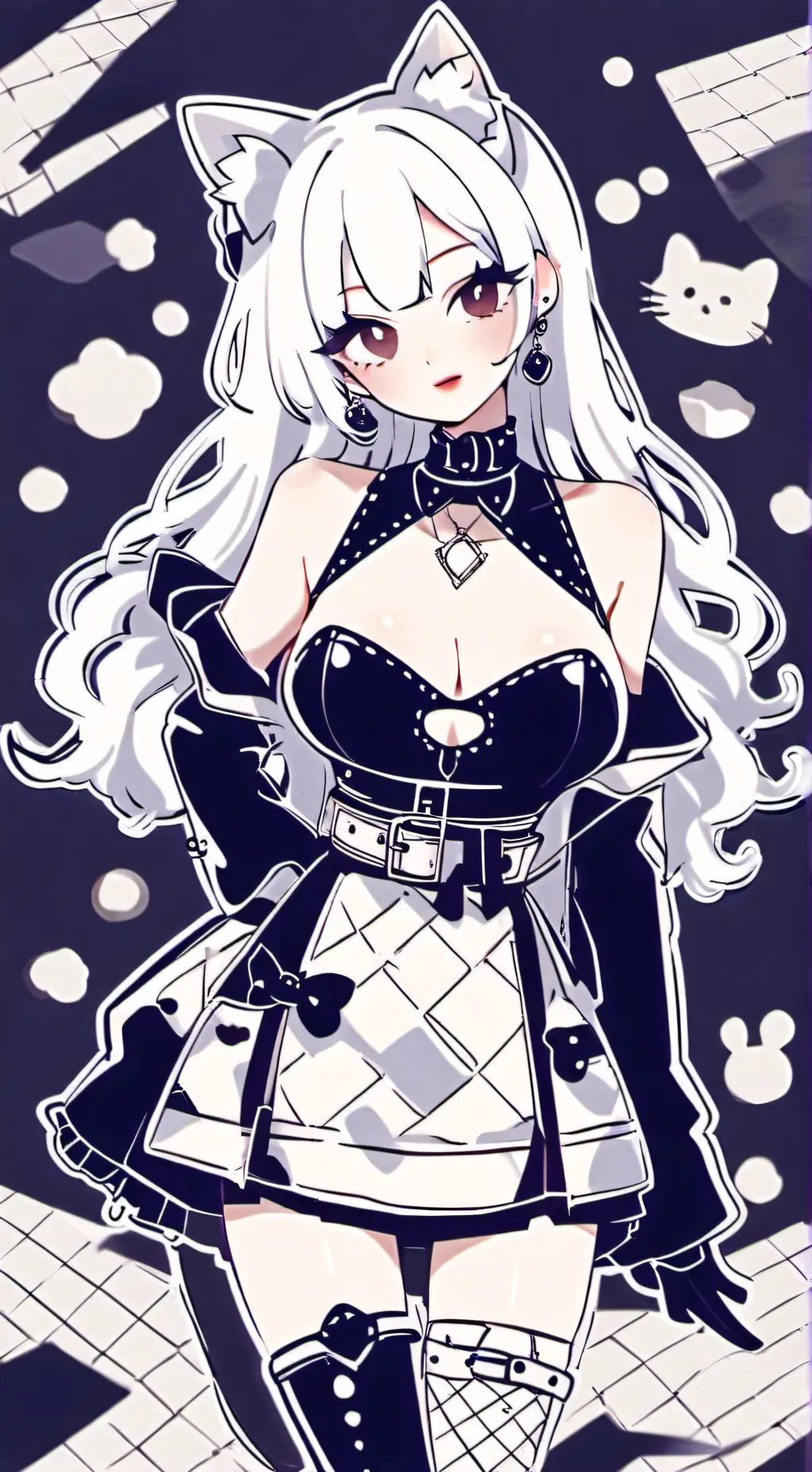 ai character: Latex girl background