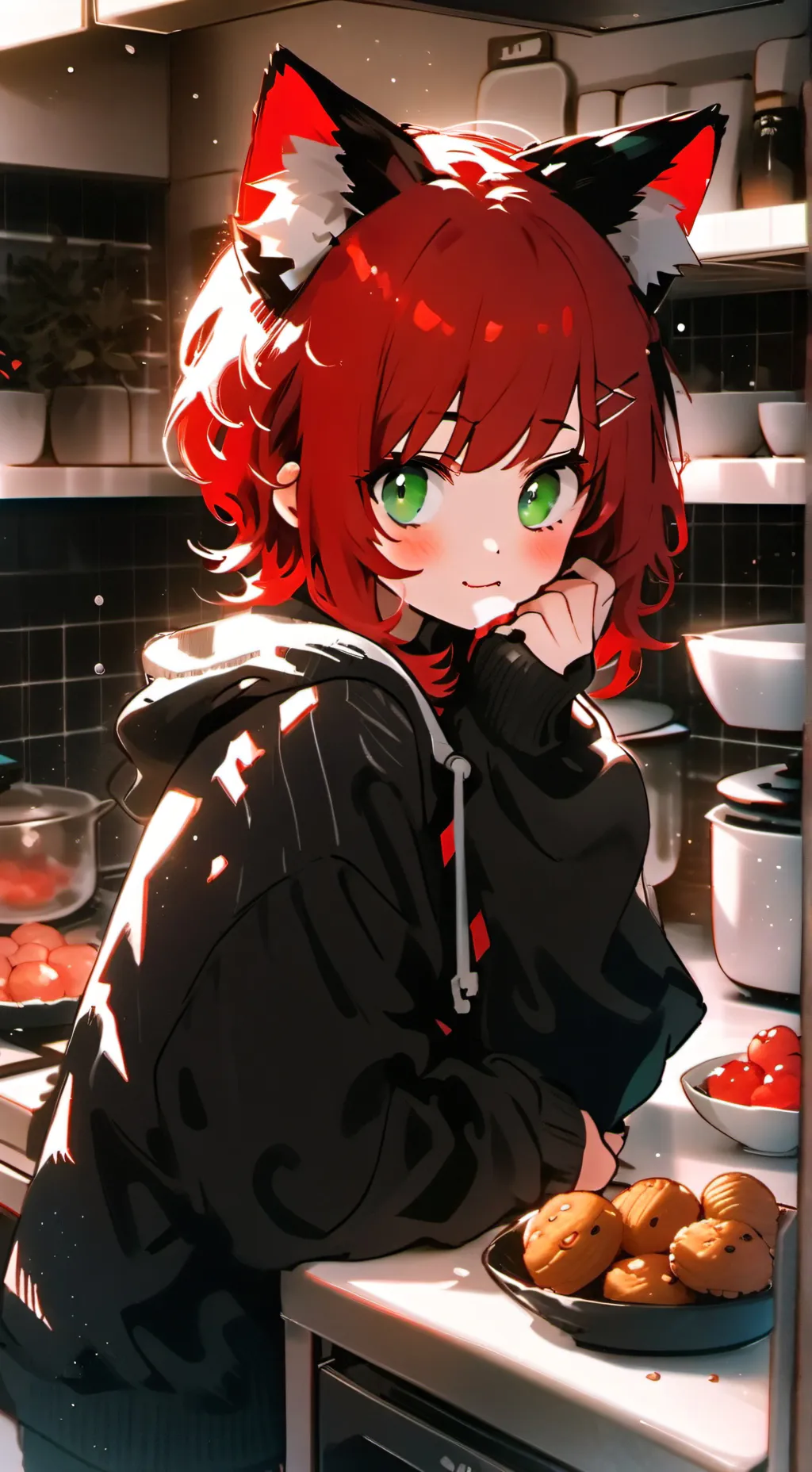 ai character: violet background