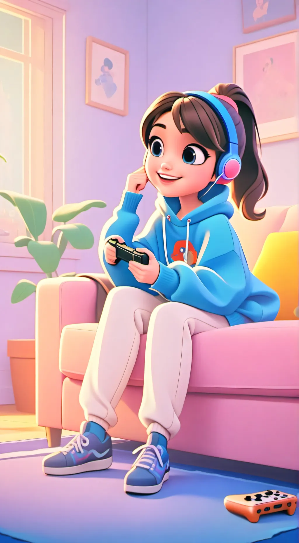 ai character: Luna background