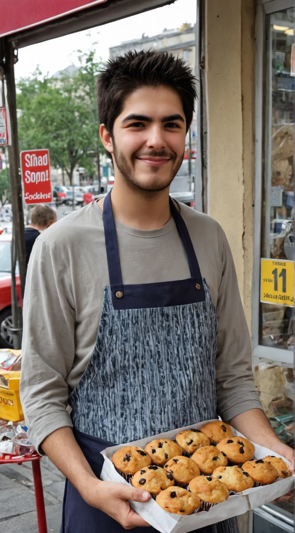 ai character: Muffin man background