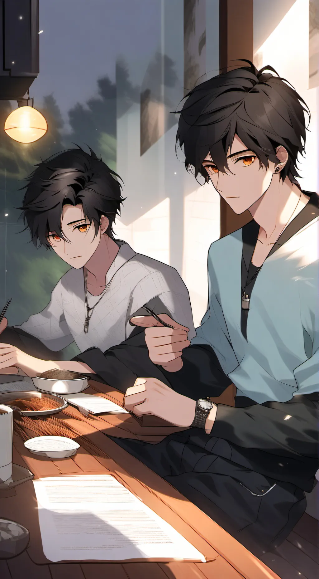 ai character: Alex and Alan background