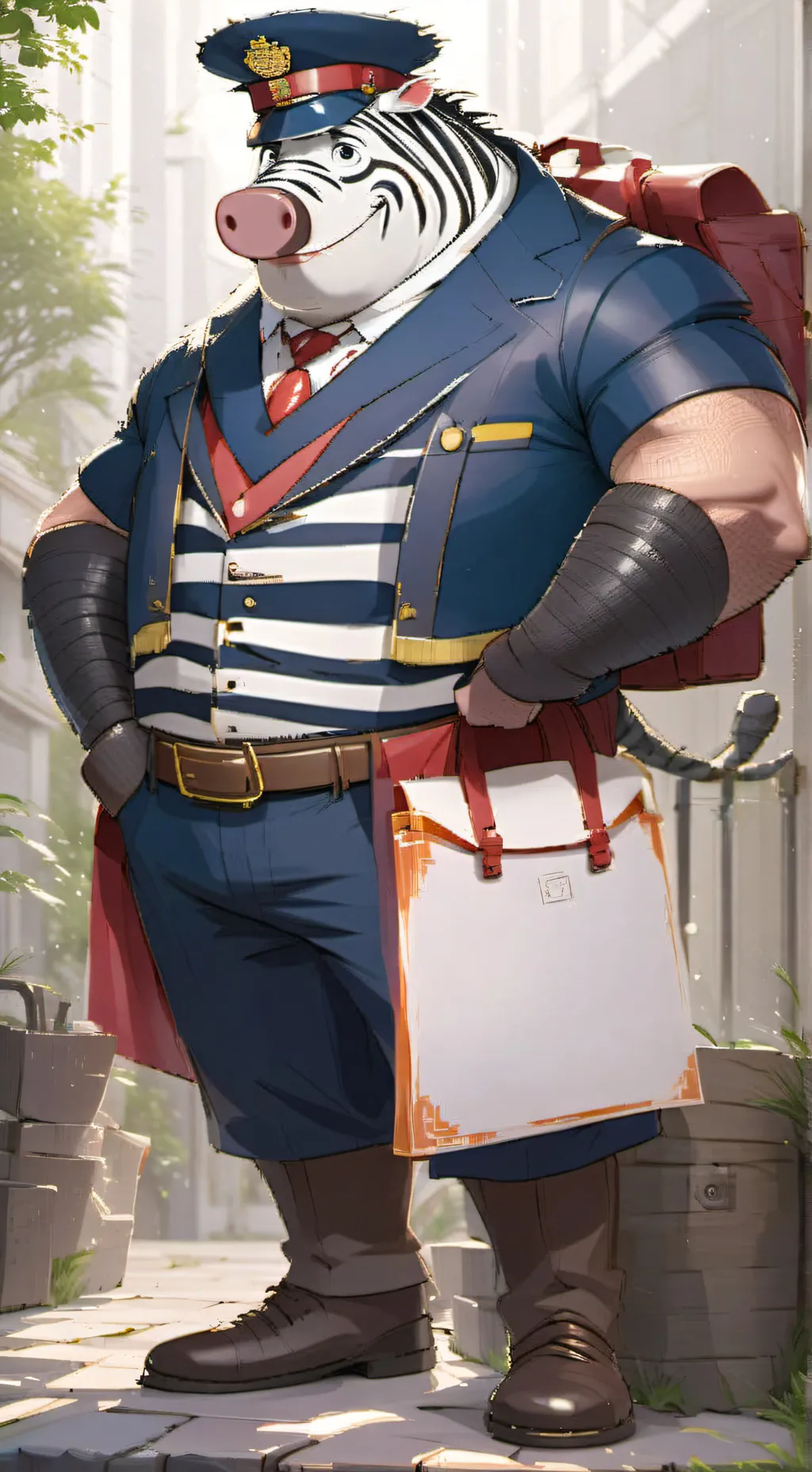 ai character: Daddy Zebra background