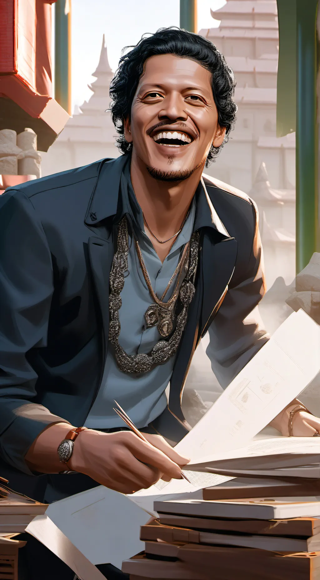 ai character: Bruno mars background
