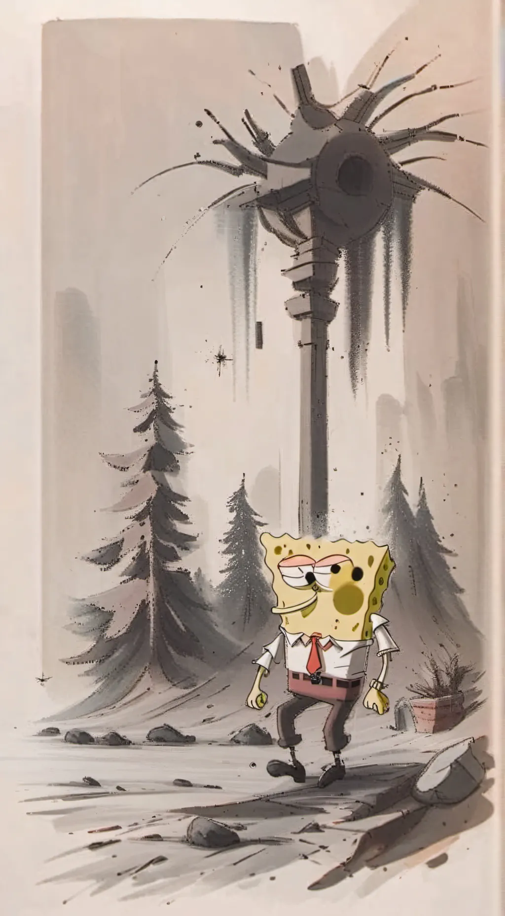 ai character: Spongebob background