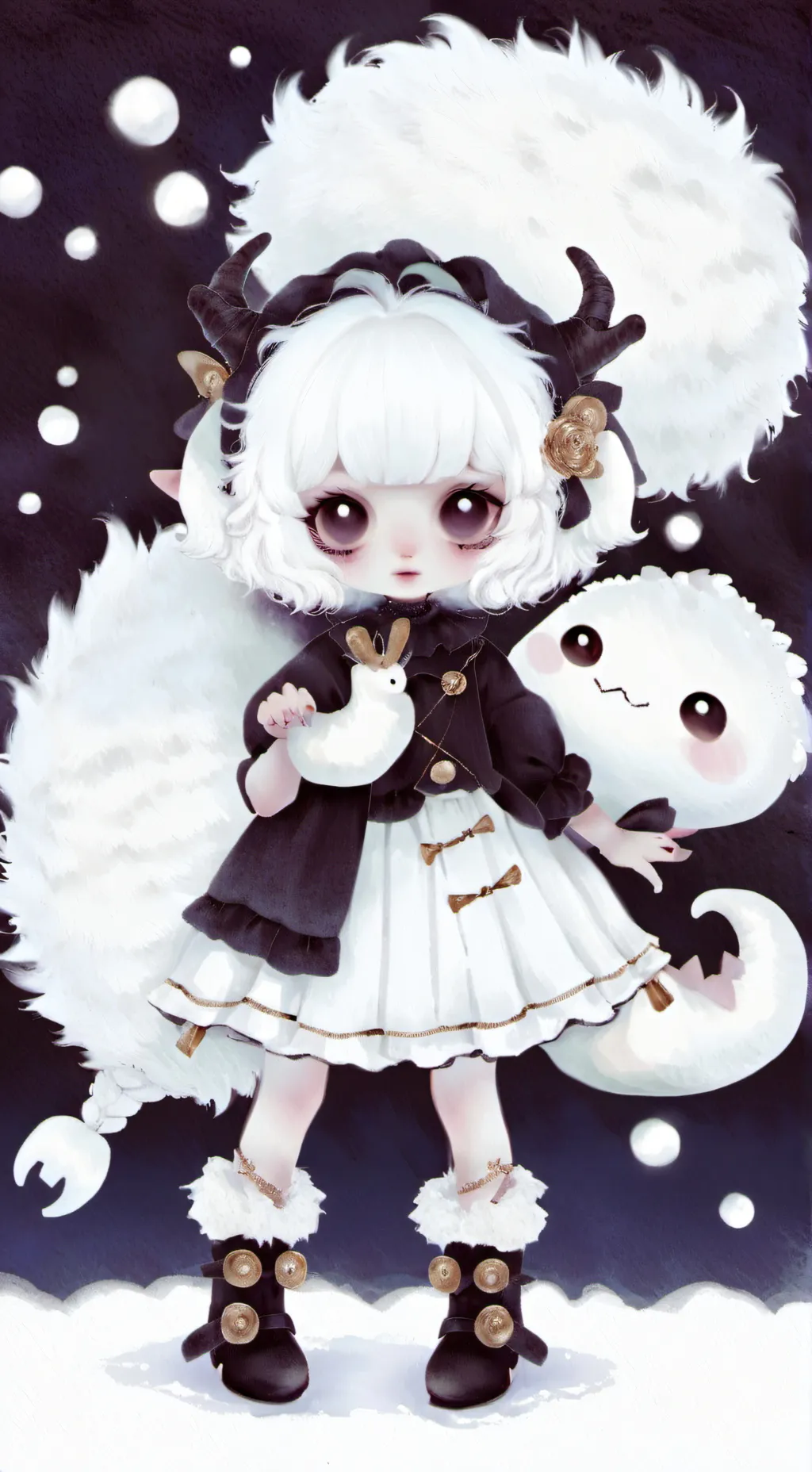 ai character: Sarah and Marshmel  background