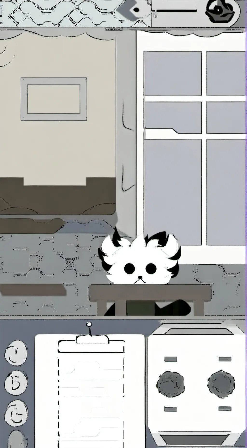 ai character: cartoon dog x cat background