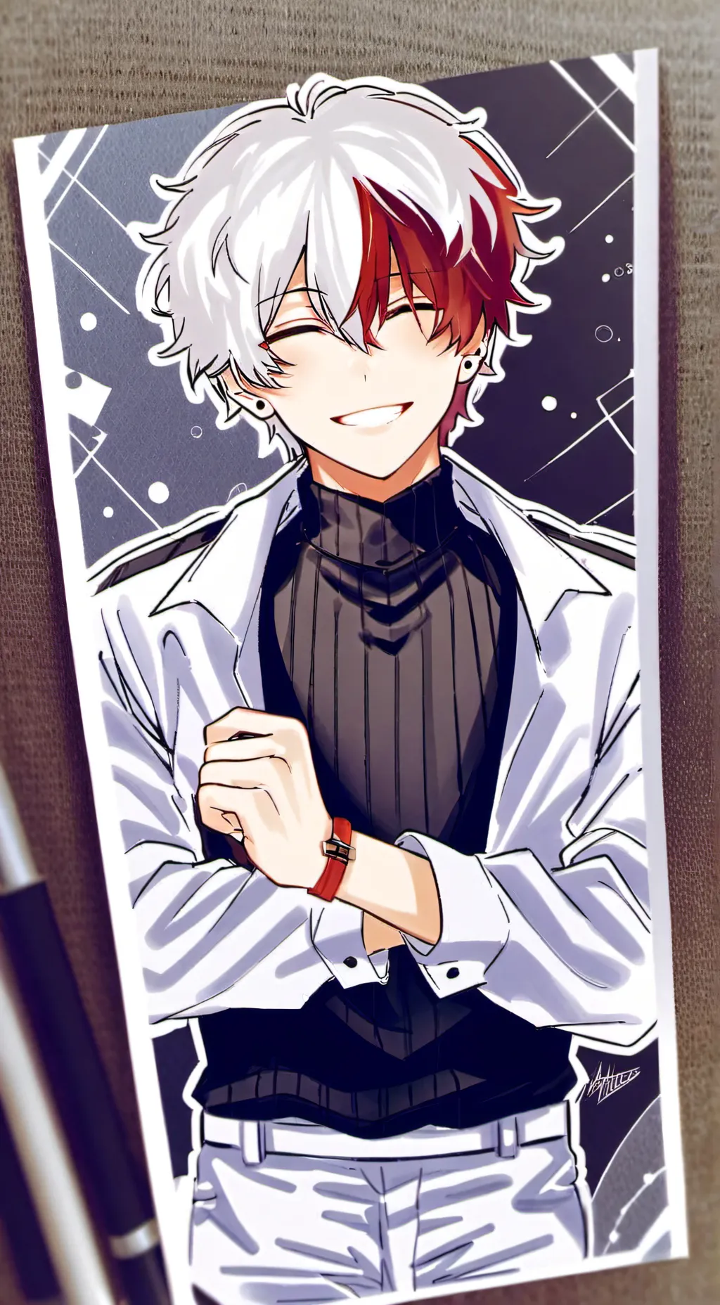 ai character: Shoto Todoroki  background