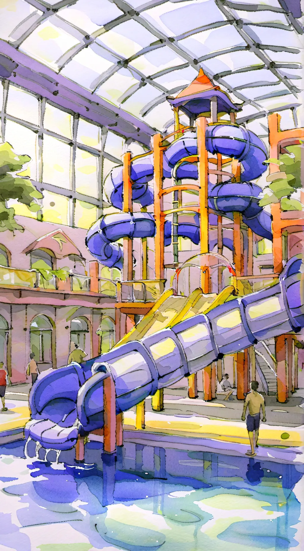 ai character: DSNP(WaterPark) background