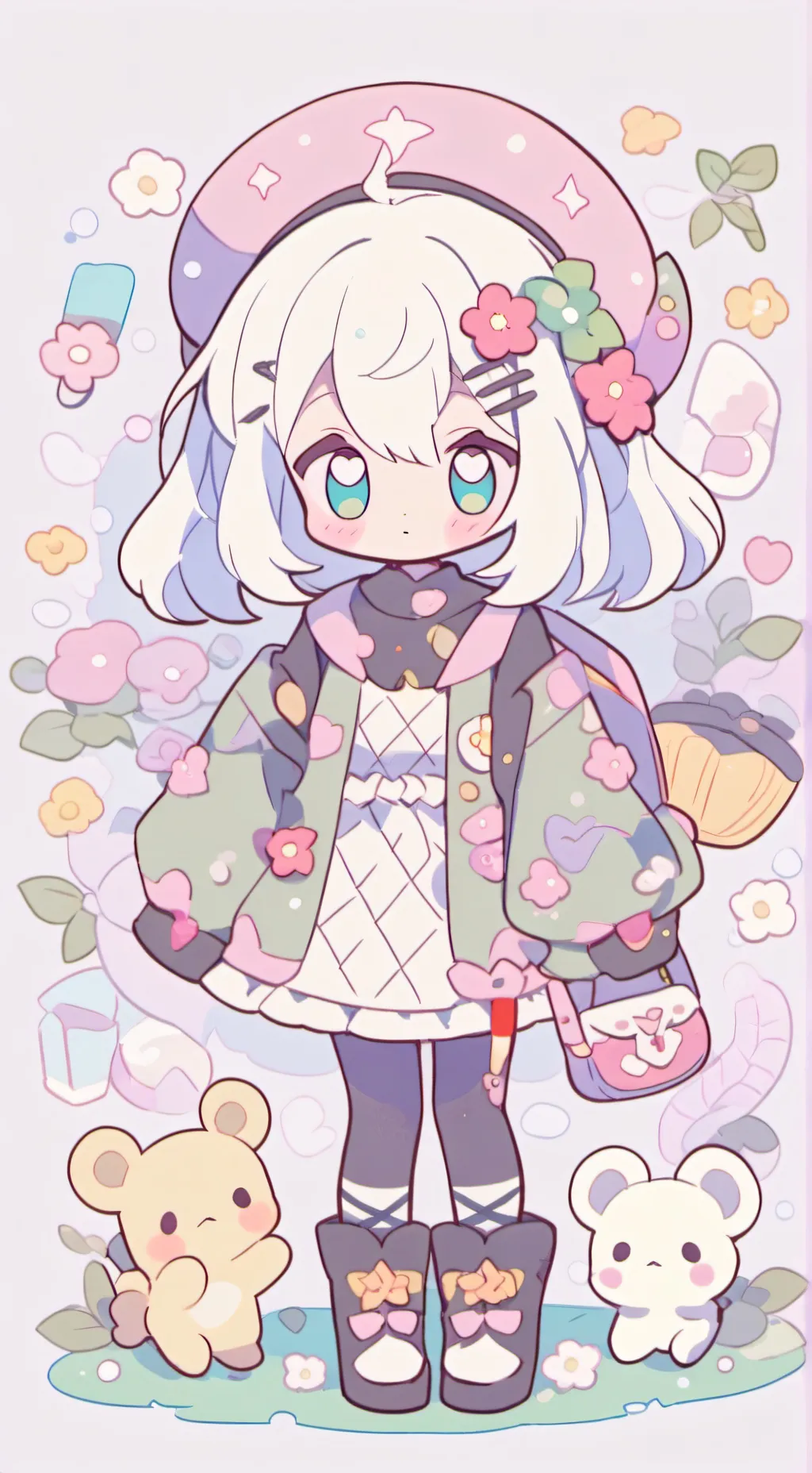 ai character: 1x1x1x1 & Vee! background