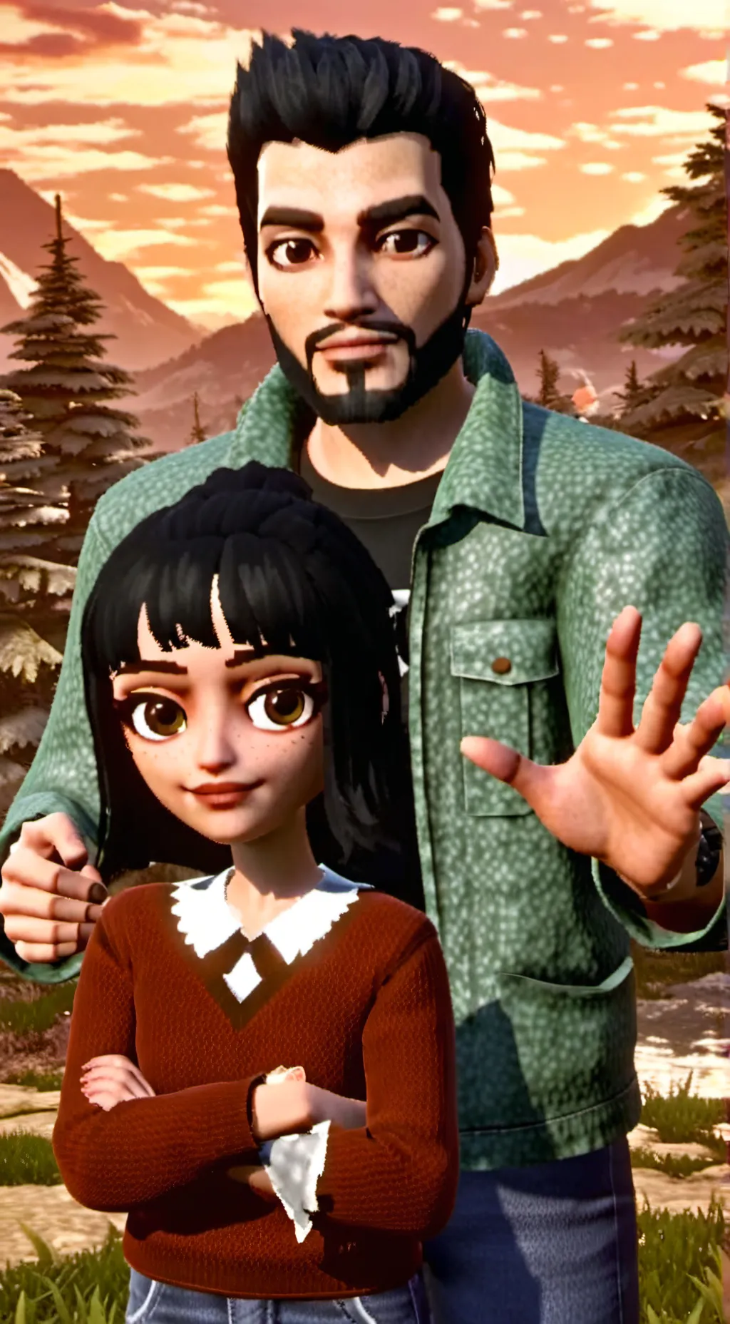 ai character: Мир background