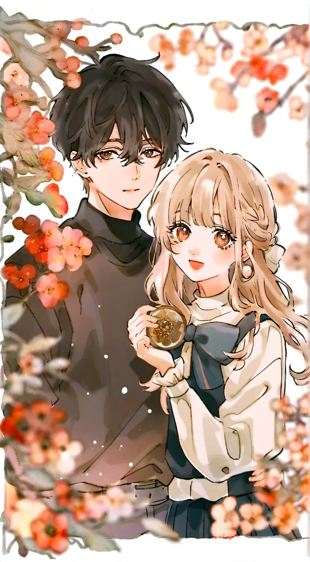 ai character: last boy and girl  background