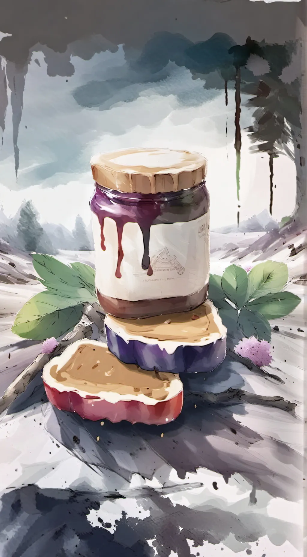 ai character:  cosmo x sprout!! background