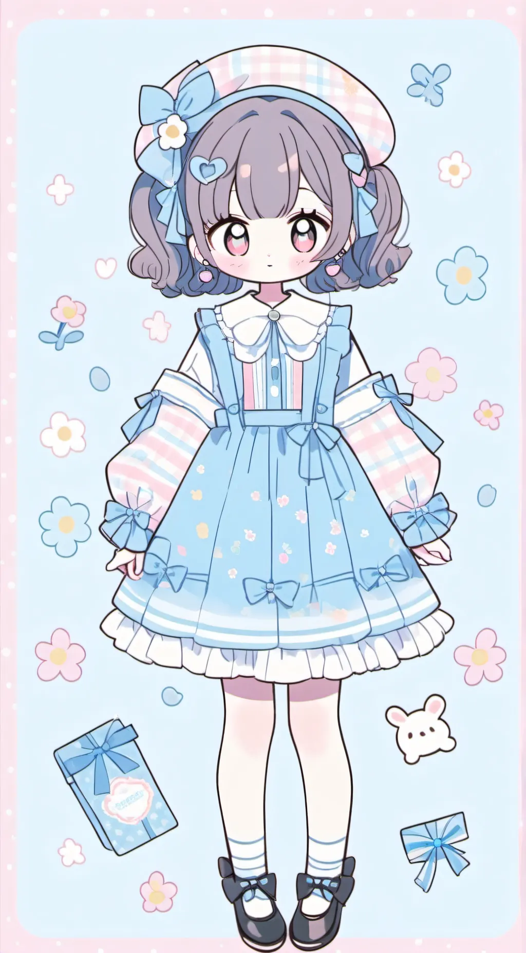 ai character: wenda and black background