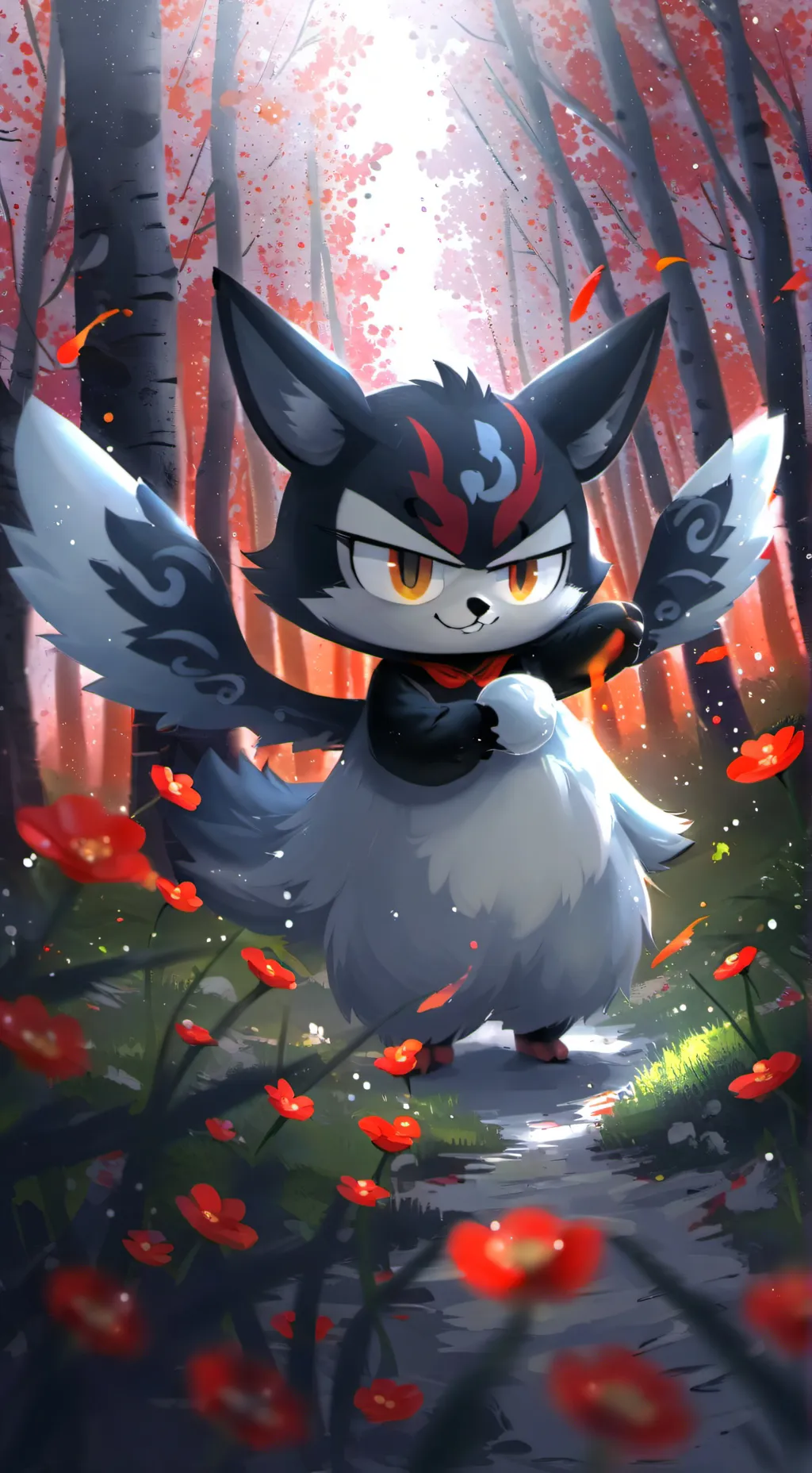 ai character: shadow background