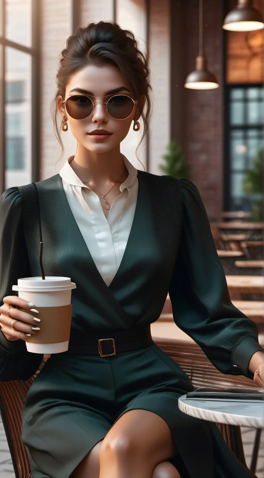 ai character: The Fashionista Fr background