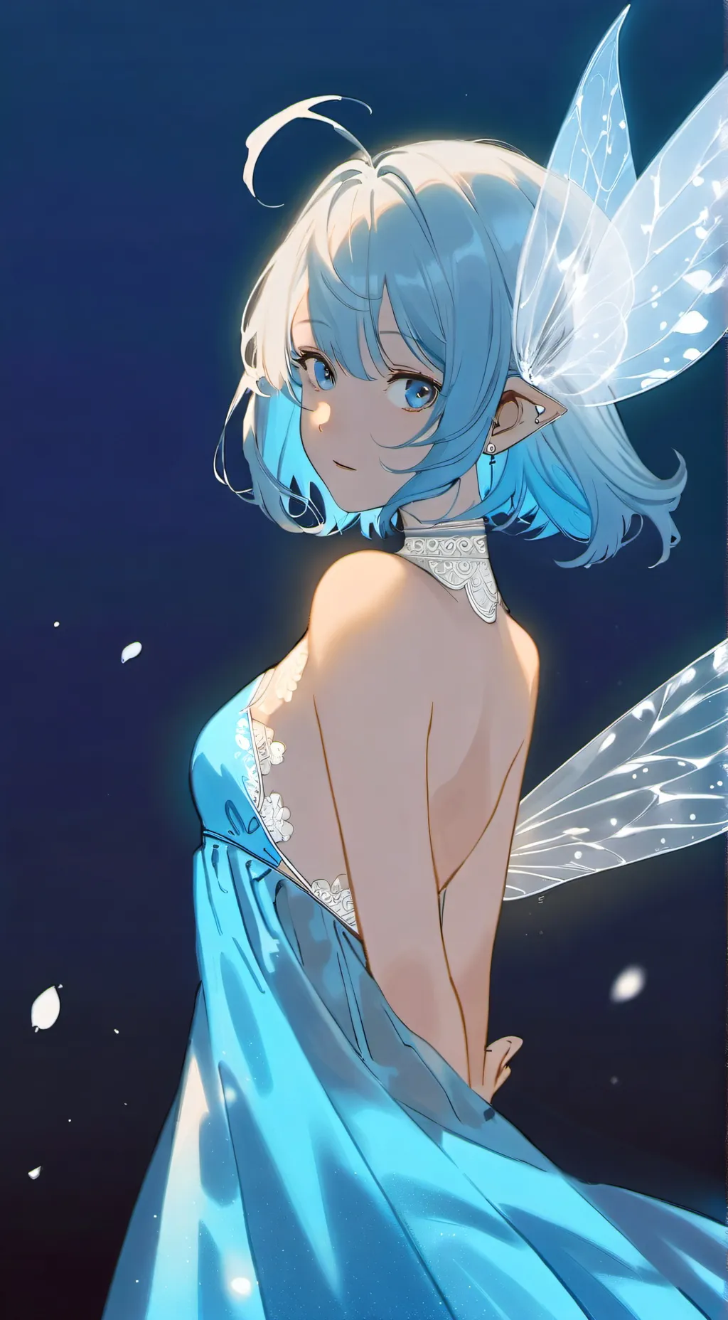 ai character: Snow fairy background