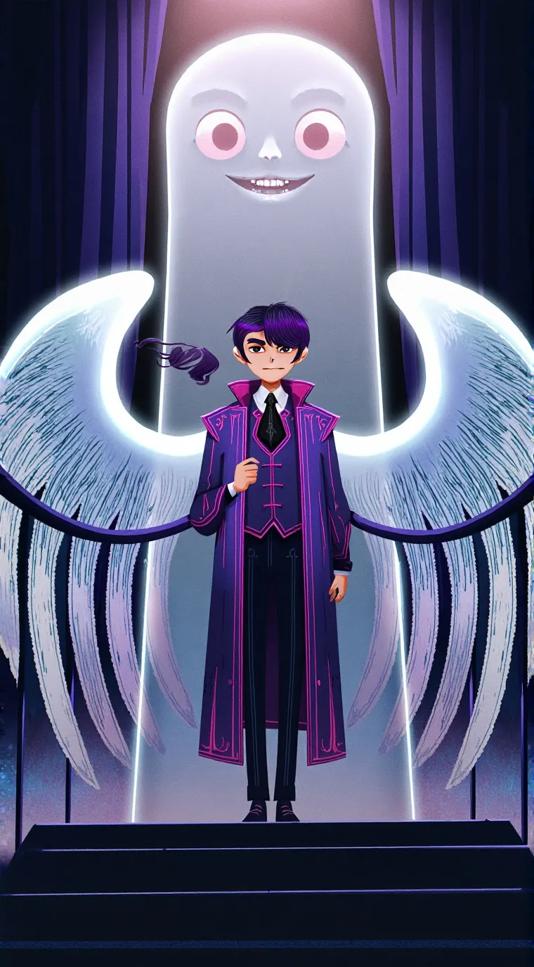 ai character: Black sapphire background