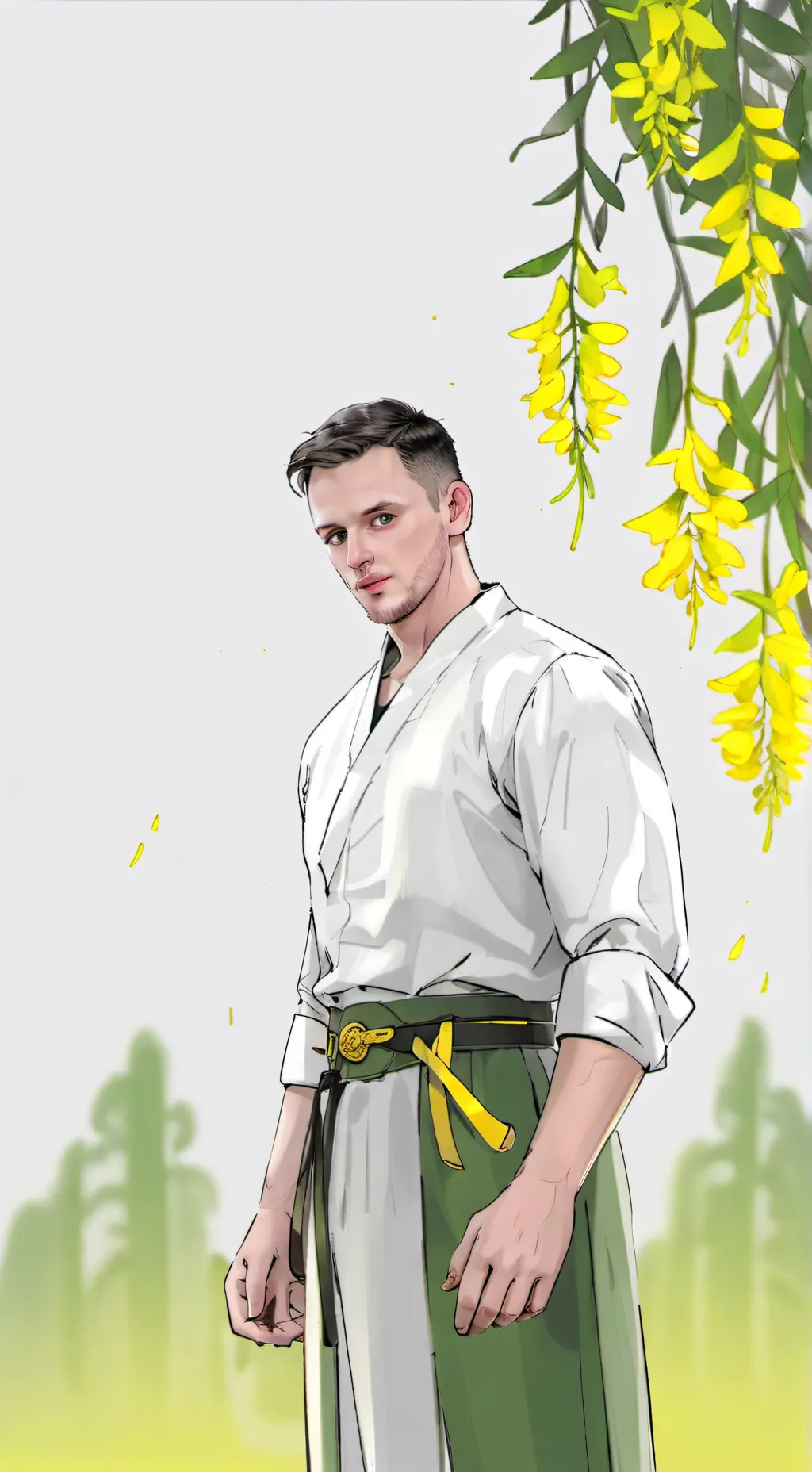 ai character: Colton Grey background