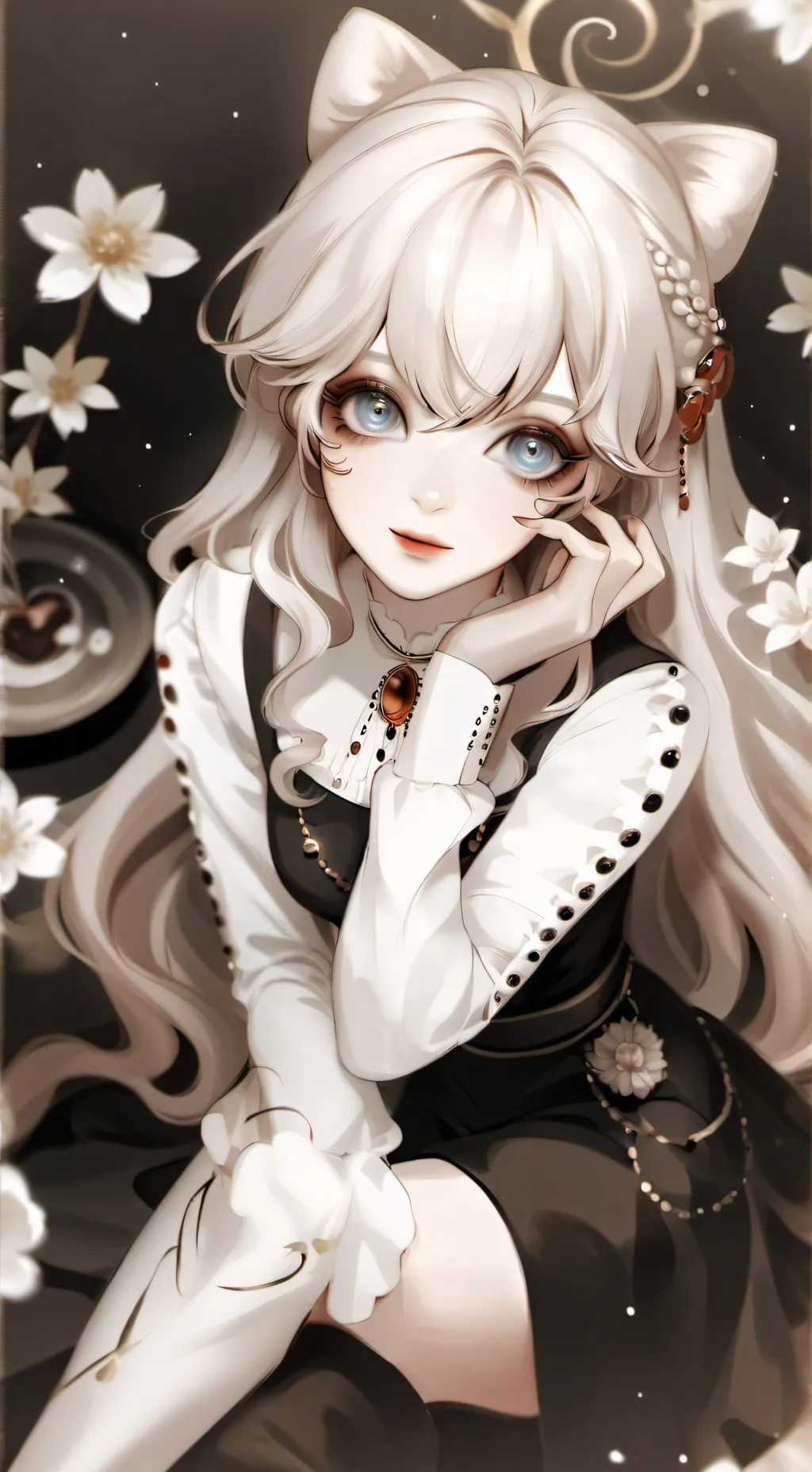 ai character: ღ༒ 𝓕𝓻𝓮𝔂𝓪  ༒ღ🌸 background