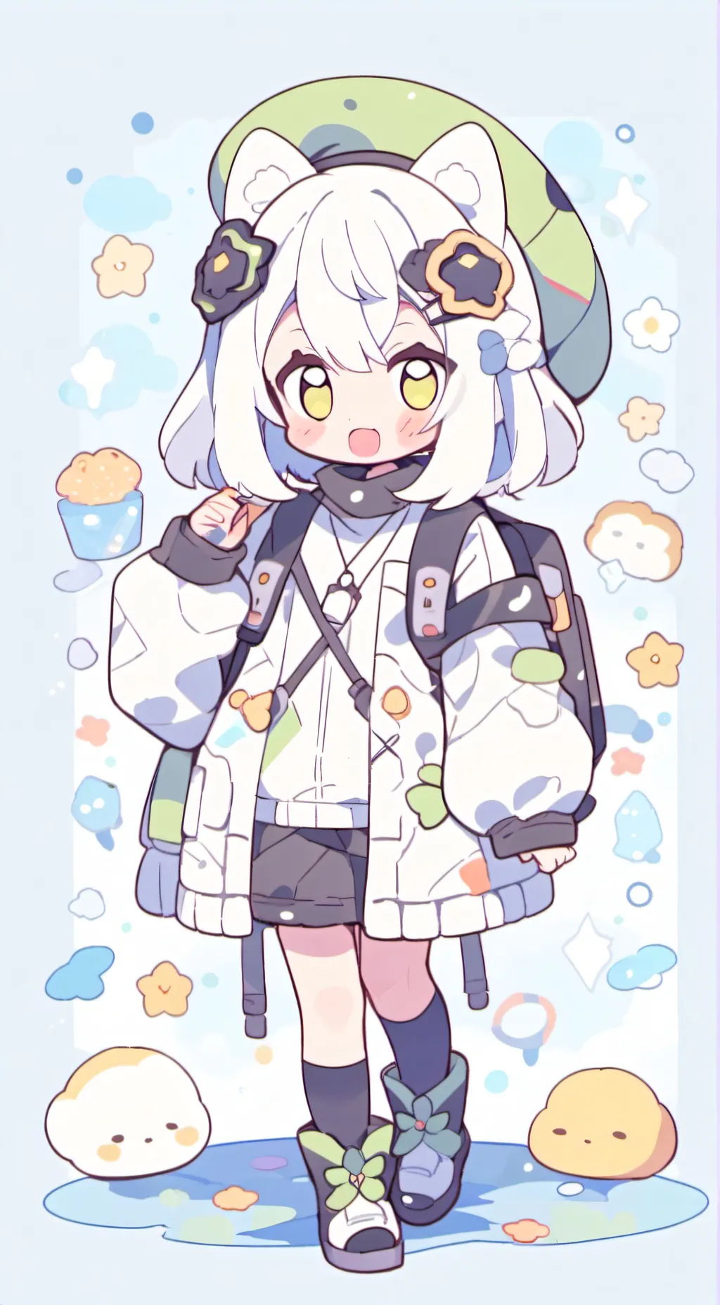 ai character: Boboiboy trio iro  background