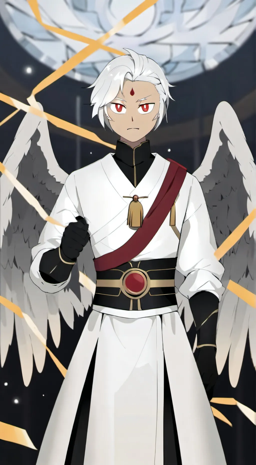 ai character: osiah power heart. background