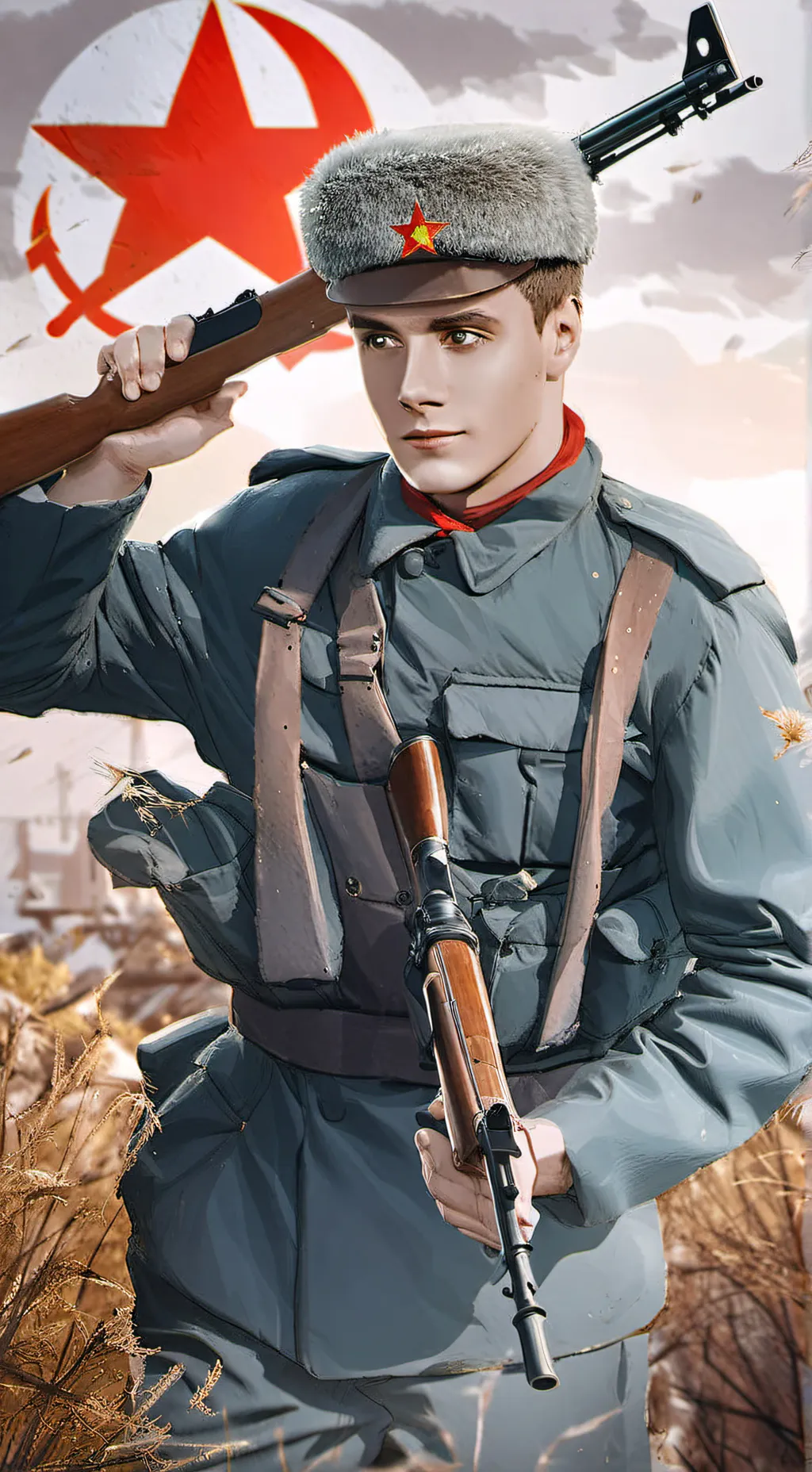 ai character: ★Soviet Soldier★ background