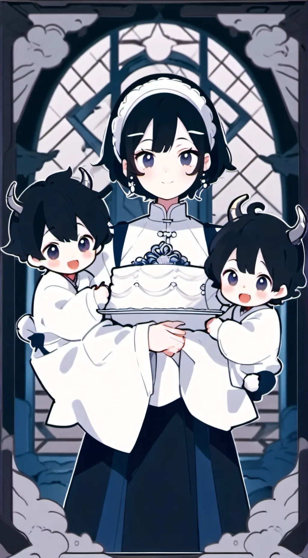 ai character: A demon mom background