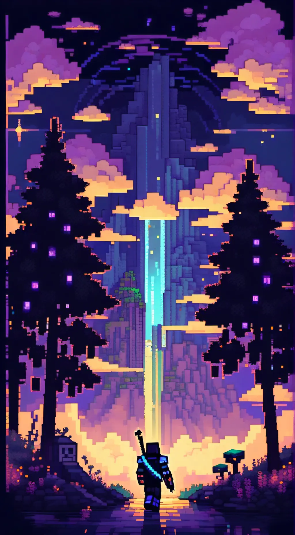 ai character: Minecraft  background