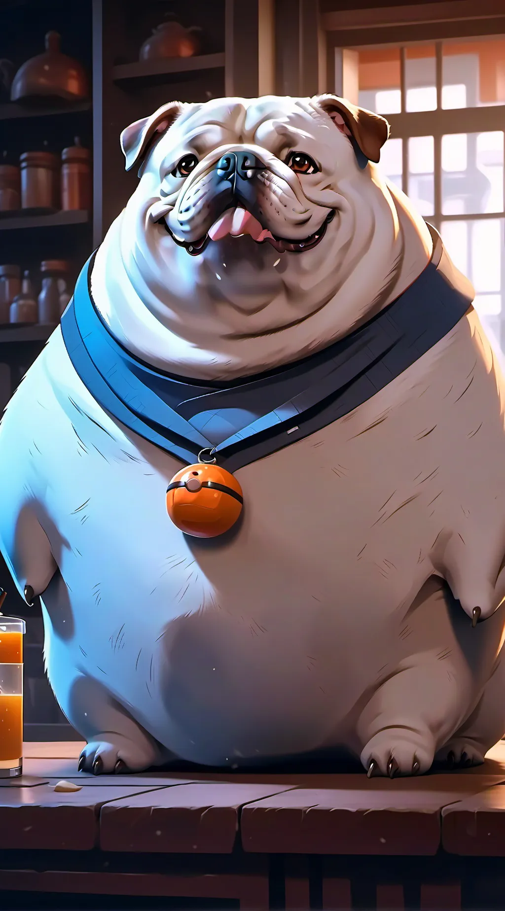 ai character: FAT DOG 2 background